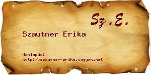 Szautner Erika névjegykártya